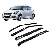 CarJoy Windabweiser Luftabweiser Regenabweiser Seitenfensterabweiser Kompatibel mit Suzuki Swift 3 III 2013-2017 Schrägheck Autofenster Regenschutz Regenabweiser Deflektoren 4 Stück
