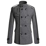 Generisch Wintermantel Herren Business Dufflecoat - Lässiger Herren Trenchcoat von Fashions Lange schmale Design Jacke für Outdoor Bekleidung Übergangsjacke Modische Herrenmode