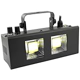 BoomToneDJ BoomTone DJ LED Strobe 2 x 20 W Schwarz – Stroboskop mit leistungsstarken LED-Lichteffekten – Partylichtspiele – Strobe DJ – Musikerkennung – intensiver Blitz – Disco-Beleuchtung