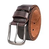 AivaToba Ledergürtel Herren, Echtledergürtel für Männer, Gürtel Herren Ideal für Anzüge, Jeans, Lässig & Business Arbeit, Geschenke für Männer.