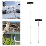 Schneeschieber Dach 2er-Pack Teleskop-Dachrechen Zum Schneeräumen Aluminium-Dachschaufel Von 1,9 bis 6,4 m Dach-Schneeschieber Zum Laubräumen