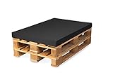 TexDeko® BEZUG (ohne Füllung) für Palettenkissen 120x80x10 cm wasserabweisend waschbar In- & Outdoor Made in EU (Anthrazit)
