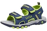 KangaROOS Unisex-Kinder K-Logan Sneaker, Blau (Dark Navy/Lime 4054), 36 EU