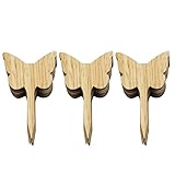 Veemoon 80 Stück Pflanzensamen-Etiketten: Schmetterlingskopf, Holz-Pflanzenschilder, Etiketten für Baumschule, Garten, Kräuter, Blumen, Gemüse, Samen, Topfblumen-Markierungen