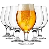 Glasmark KROSNO 1992 Biergläser Biertulpen Set 6 Stück 500 ml Pils Bierglas Stout Gläser Für Bier Cocktailgläser Spülmaschinengeeignet