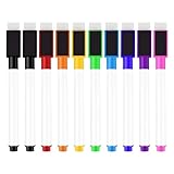 Annvchi Whiteboard Marker,10 Stück Magnetische Whiteboard Stifte，9 Farbe folienstift abwischbar,für Whiteboards, Notiztafeln und mehr