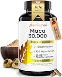 30.000mg pro Kapsel - 180 Maca Kapseln hochdosiert - 750mg Maca-Extrakt 40:1 = 30.000mg Maca-Pulver - 1 Kapsel/Tag - Halbjahresvorrat