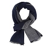 DiaryLook Herren Herbst Baumwolle kariert Schal- Winter Jungen Warm Lange Scarf mit Luxuriöse,Dunkelgrau