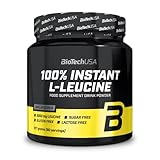 BioTechUSA 100% Instant L-leucine, Aminosäure enthaltendes Getränkepulver, zucker-, laktose- und glutenfrei, 277 g, Geschmacksneutral