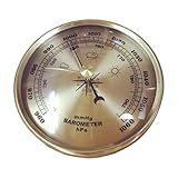 Fenteer Mechanisches, Wetterstation, analog, rundes Zifferblatt, Druckmesser, barometrisches Druckmessgerät für Fischerboote, Mehrzweck