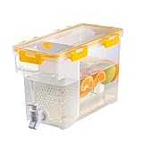 Getränkespender mit Zapfhahn, Kühlschrank Wasserspender mit Wasserhahn, Limonadenspender Gartenparty Tank für Sommer Saft, kaltes Wasser, Eis, Milch, Bier Täglich Outdoor Party Trinkwasser