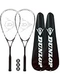Dunlop Biotec Ti Twin Squash Racket Set (Biotec Set Including 3 Balls)
