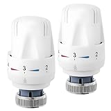 2 Stück Heizkörperthermostat, Heizungsthermostat, M30 x 1.5 Heizkörperthermostat, Kühlerventilköpfe, Heizkörper Thermostatkopf, Heizungsthermostat, Thermostat Heizkörperventil für Büro Zuhause