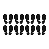 PATIKIL 5.9x2.5' Fußabdrücke Boden Aufkleber 8 Paare PVC Schuhe Fußabdruck Boden Wand Treppe Abziehbild Aufkleber für Hause Klassenraum Deko Schwarz