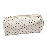 OYIWINMI Federmäppchen für Schule Büro, Federtasche mit Reißverschluss, Mäppchen mit Aesthetic Blumen, Pencil Case für Mädchen Kosmetiktasche und Geldtasche