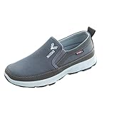 Laufschuhe für Herren, Laufen, Sport, Freizeitschuhe, leicht, atmungsaktiv, Sportschuhe, bequem, lässig, urban, breit, speziell für Tennis, Fitnessstudio, Trekking, grau, 40 EU