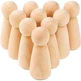 Garneck 10 Stück DIY Holzfiguren Zum Bemalen - Unvollendete Holzkegel 5.9 Cm Für Kreative Bastelprojekte - Hochzeiten Und Geburtstagsdekoration Individuelle Gestaltungsmöglichkeiten