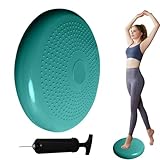 Wobble Cushion, Inflatable Yoga Balance Mat, Home Fitness Disc, Soft Anti-Slip Core Trainer for Pilates, Gym Workouts, Indoor Fitness, and Rehabilitation, 12.99 inches, Green