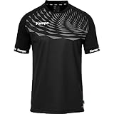 Kempa Wave 26 Shirt Herren Jungen Sportshirt Kurzarm T-Shirt Funktionsshirt Handball Gym Fitness Trikot - elastisch und atmungsaktiv, XL, Schwarz/Anthra
