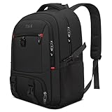 ZYB Laptop Rucksack 17,3 Zoll, Groß Laptop Backpack 17 Zoll Rucksack Herren Damen Wasserdicht Erweitert mit Schuhtasche Laptopfach Anti Diebstahl Tasche Reisen Business Schule Arbeit College - Schwarz