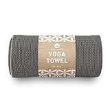 Lotuscrafts® Yoga Handtuch rutschfest für Yogamatte, rutschfester als klassisches Yoga Handtuch rutschfest mit Noppen dank großflächiger Silikonbeschichtung, Yogatuch rutschfest, Yoga Tuch 183 x 61 cm