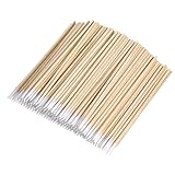 400 Stück Wattestäbchen Holz Spitz Wattestäbchen Applikatoren kleine Wattestäbchen für Tattoo, Augenbrauen, Beauty, Make-up, Nägel