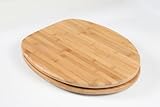 ADOB WC Sitz Klobrille Bambus dunkel Bamboo Natur umweltfreundlich, rostfreie Edelstahlschanriere, universalpassend, 33322