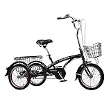 Dreirad-Fahrrad Dreirad für Erwachsene, Lastenkorb, Trike-Fahrrad, 16-Zoll-Dreirad für Freizeit, Einkaufen, Herren- und Damenfahrrad, Radfahren, Treten