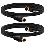 YARCHONN S-Video Kabel 4-Pin Mini Din SVideo männlich zu weiblich Verlängerungskabel, SVHS Lead Kabel Stecker für HDTV VCR DVD Projektor Kamera Camcorder -1.8M -2pcs (Stecker auf Buchse)