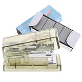 VILLFUL Heftgerät Transparent Kompakter Und Dekorativer Heftgerät Für Schüler Und Zuhause Handhefter Für 12er Heftklammern Ideal Für Bürobedarf Und Schulmaterial