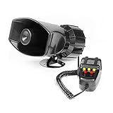 ELWAA LXRYP 7-Ton laut Auto Warnung Alarm Polizei Feuer Sirene Luft Signalhorn PA Lautsprecher 12V 60W Sirene Luft Horn Megaphon Autohupe 110DB