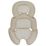 storchenbeck Neugeborenes Baby-Kissen mit 3D-Netzstoff für Stroller, Autositz und Hochstuhl - Atmungsaktive Einlage zur Unterstützung des Babys (Beige)