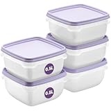 SmartStore Frischhaltedosen mit Deckel und Kühlschrank Organizer 0.5L 5er Set | Geeignet für Kühlschrank und Gefrierschrank | BPA freie meal prep boxen | Gefrierbox Set