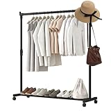 YNPQTDS Kleiderstange, 68 x 38 x 130 cm, Karbonstahl, Teleskop, strapazierfähig, zum Aufhängen von Kleidung, Mänteln, Kleidern, Schlafzimmer, Schrank, Wäsche