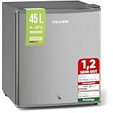 Stillstern Mini Kühlschrank E 45L mit Abtauautomatik, Schloss, Frostfach, Leise, Ideal für Küche, Büro, Schlafzimmer, Hotels und kleine Wohnungen Kühlschrank klein Minibar R600A Getränkekühlschrank