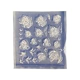 Whltzf Nagelkunst-Silikonschablone, Nageldesignwerkzeug, zarte Form, handgefertigte Formen für Maniküre, kreative Nagelkunst-Vorlage