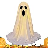 Geisterdekoration | Garten Geist Mit LED-Lichterkette | Tischdekoration, Halloween Deko Für Innen Außen Garten Kaminsims Wand Tür Fenster Schreibtisch