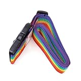 minkissy Verstellbarer Gepäckgurt Stelligem Zahlenschloss Bunter Koffergurt für Reisen Sichert Koffer vor Ungewolltem Öffnen Passend für Verschiedene Koffergrößen