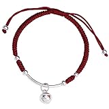 Homoyoyo Vintage Gewebtes Armband mit Glockencharme für Frauen Verstellbares Handgelenkseil für Neujahr oder Valentinstag