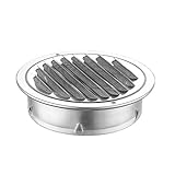SBCC Edelstahl-Flachhaube, Winddichte Abdeckung, Frischluft-Außenwand-Abluftöffnung, Dunstabzugshaube, Auspuffrohr, Regenschutz-Belüftung (CH : 120mm)
