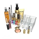 Make-Up Organizer – multifunktional – 9 Fächer – Acryl transparent – Make Up I Kosmetik I Schmuck I Accessoires I Bad I Kosmetik Organizer I Badezimmer Organizer I Bad Organizer I Küchenorganizer