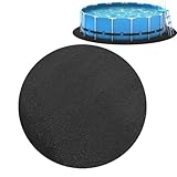 poolmatten für oberirdische pool - pool matte rund | pool-unterlegfolie pool-unterlage, pool bodenplane, pool-unterlage, quadratische runde poolabdeckung black 5.5 meters Oberirdische Pool-Polstermatt