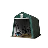 TOOLPORT Garagenzelt Carport 2,4 x 3,6 m in dunkelgrün Weidezelt Unterstand Lagerzelt ca. 260 g/m² Plane und Stabiler Stahlrohrkonstruktion