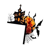 Halloween Fensterbilder selbstklebend wiederverwendbar Dekorative PVC Fensteraufkleber Home Decor für Zimmer Büro- Style C