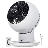 Iris Ohyama Woozoo, 30m², Ventilator, Weiß, 5 Geschwindigkeiten, Fernsteuerung, Oszillierend, leise, Table Fan, Tischventilator, Lüfter, Bodenventilator, tragbarer, Portable, Cooling, PCF-SC15T