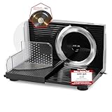 Emerio Allesschneider 'Made in EU', Edelstahl Messereinheit in Deutschland produziert, einstellbar 0-17mm, BPA frei, platzsparend klappbar, mit Sicherheitsschalter, Eco 100 Watt, MS-125000.1, Schwarz