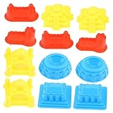 SOIMISS 30 Stück Teiliges Sandspielzeug aus Dickem Kunststoff Robustes Burgenbau Formen Kit Geeignet für Drinnen und Draußen Fördert Feinmotorik und Kreatives Bunte Zufällige Farbe