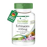 Fairvital | Echinacea 400mg - 90 Kapseln - 400mg Echinacea purpurea Pulver pro Kapsel - HOCHDOSIERT - VEGAN