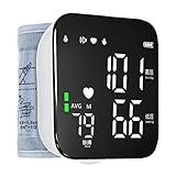 Frunimall Blood Pressure Monitor,Blutdruckmessgerät Handgelenk mit Warnfunktion,Blutdruckmessgerät Oberarm Testsieger mit Großes LCD Display,2 * 90 Dual-User,3-Farbiges Display
