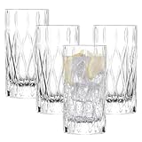Schott Zwiesel Age Longdrinkglas (4er Set), modernes Longdrinkglas mit geriffeltem Relief, spülmaschinenfeste Kristallgläser (Art. Nr. 124301)